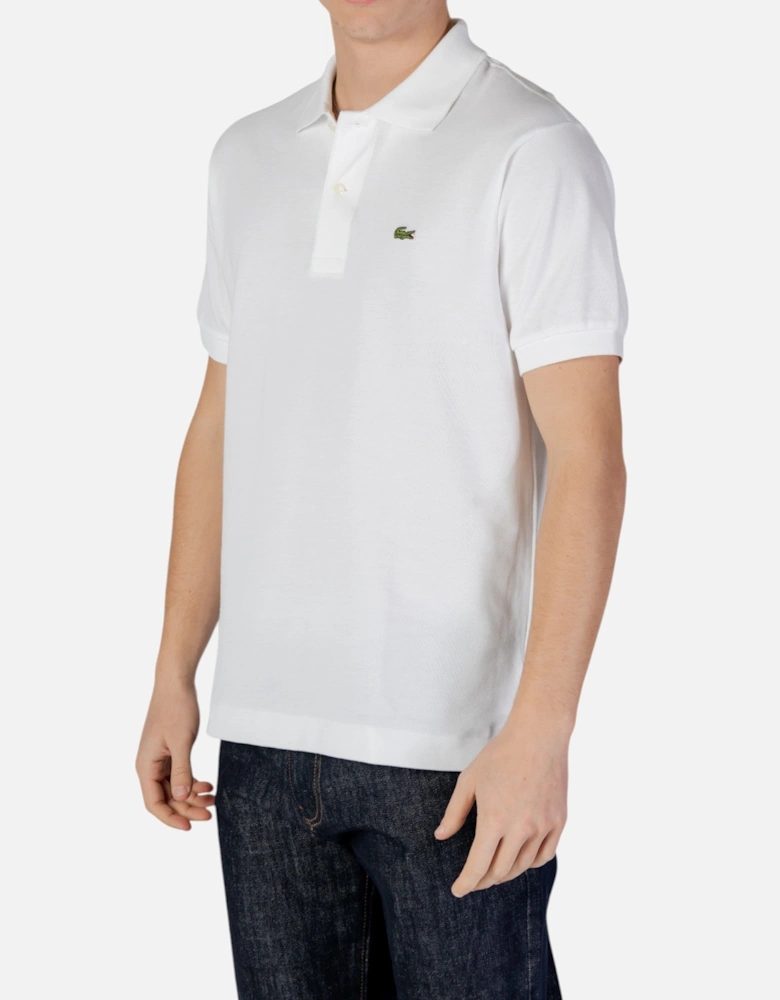 Cotton Polo Shirt with Button Fastening