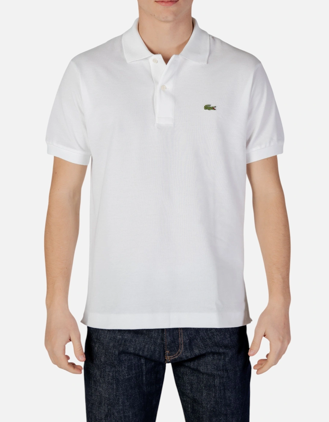 Cotton Polo Shirt with Button Fastening
