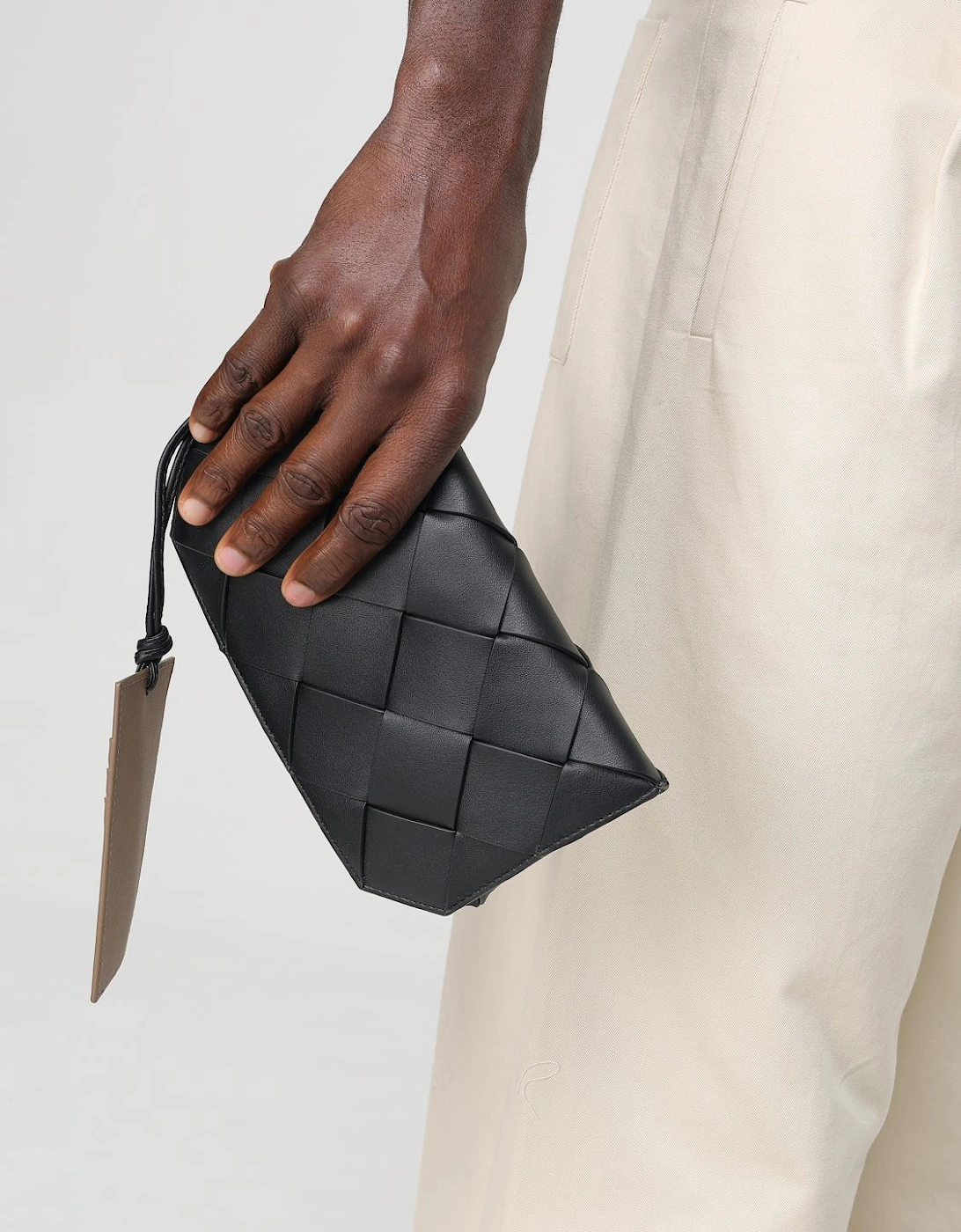 Leather Intrecciato Weave Briefcase