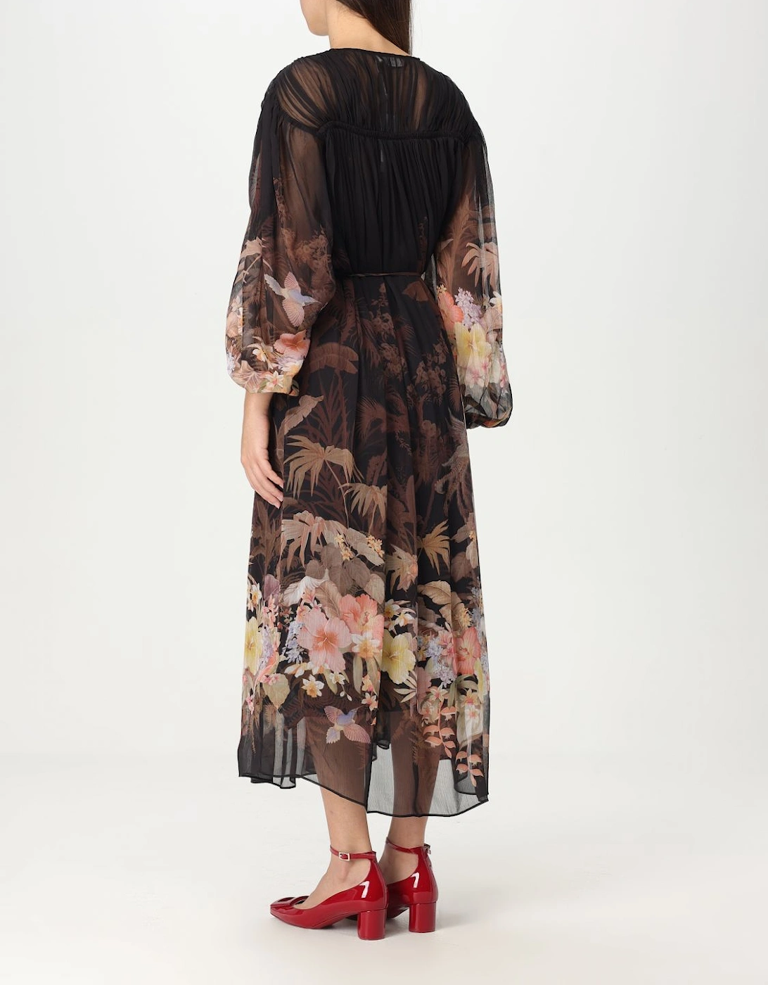 Elegant Midi Dress with Lace Details