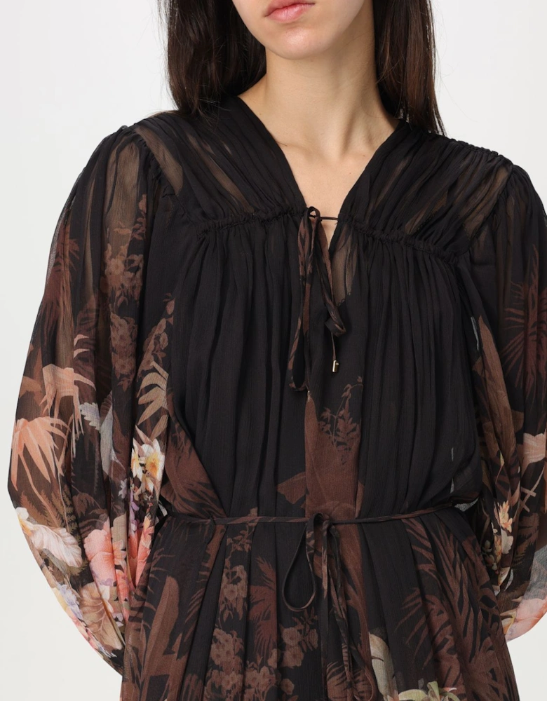 Elegant Midi Dress with Lace Details
