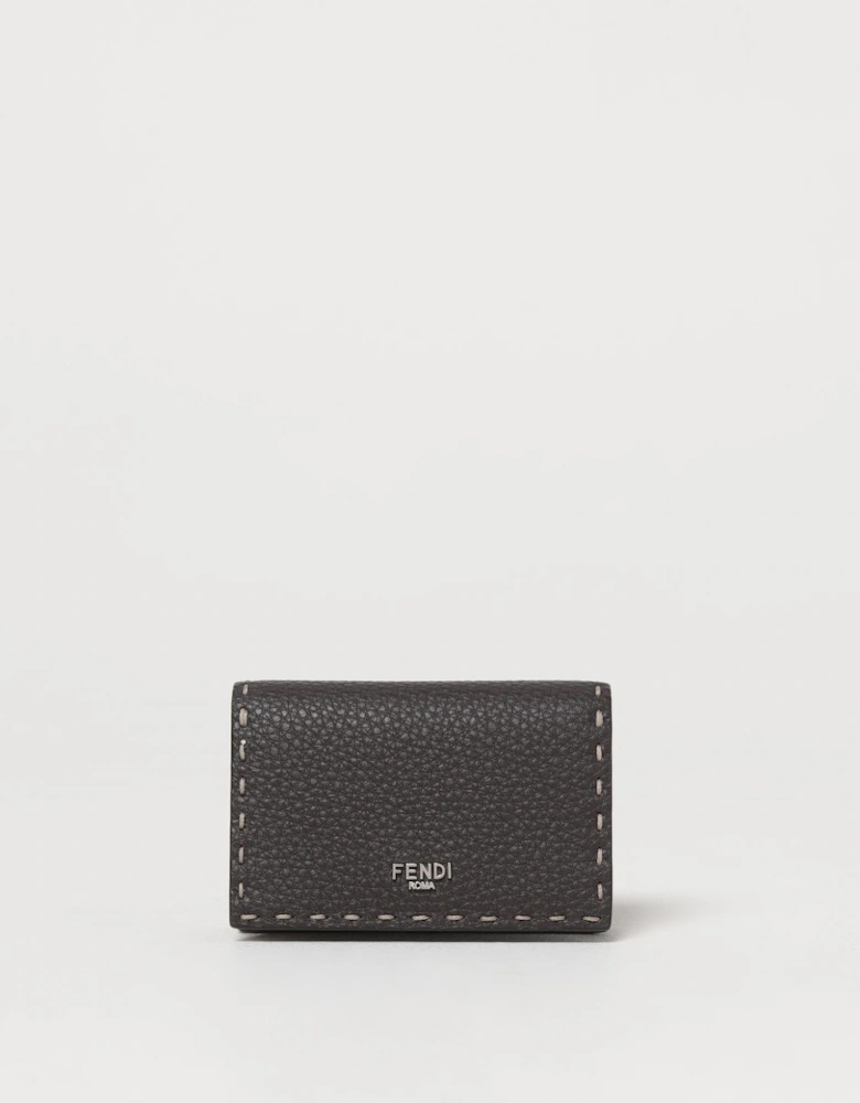 Pebbled Leather Wallet Key Holder