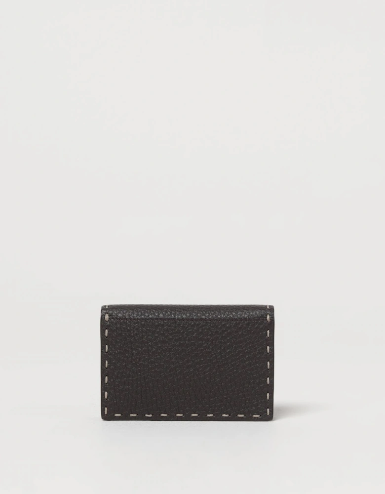 Pebbled Leather Wallet Key Holder