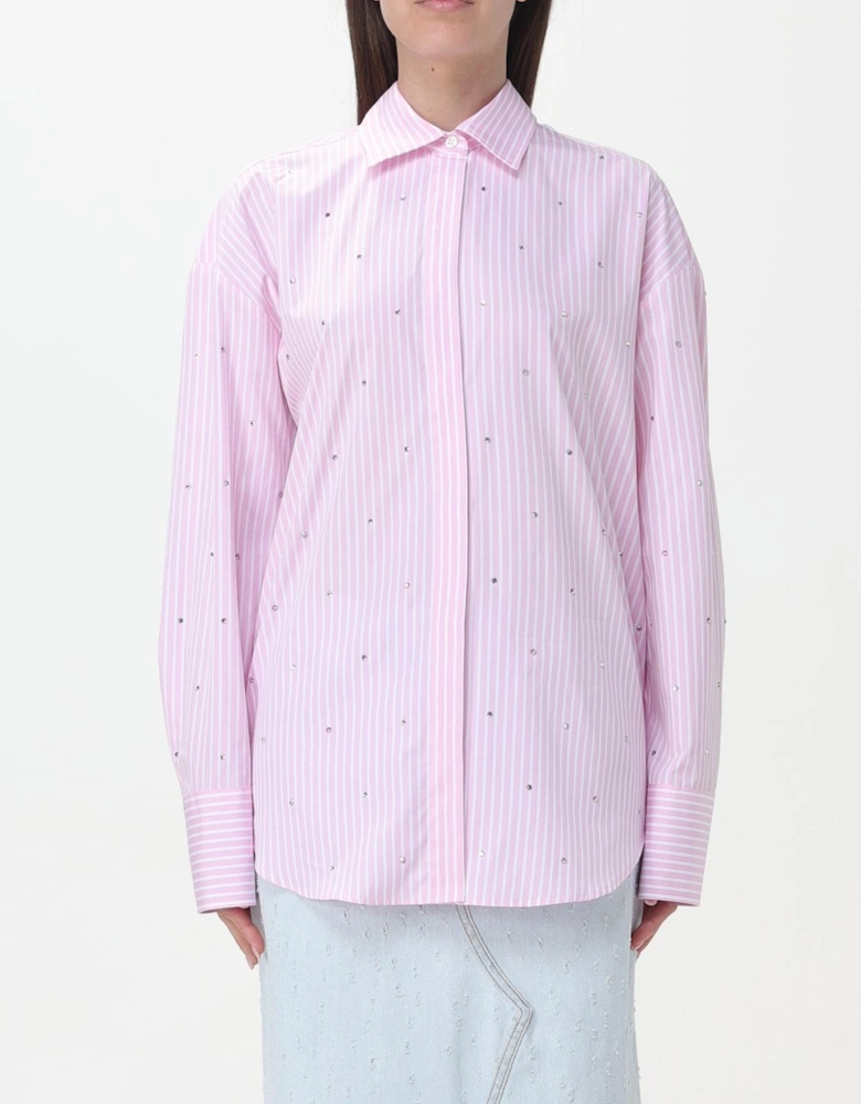 Striped CrystalEmbellished Shirt