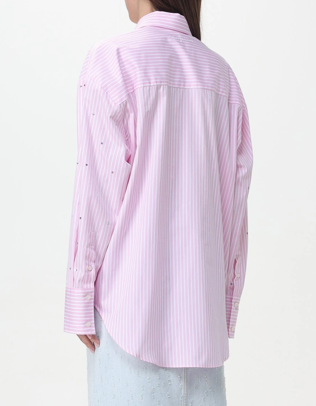 Striped CrystalEmbellished Shirt