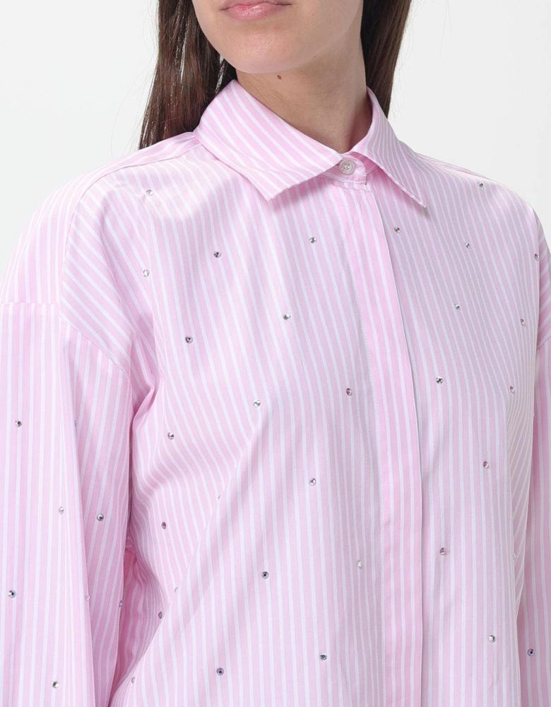 Striped CrystalEmbellished Shirt