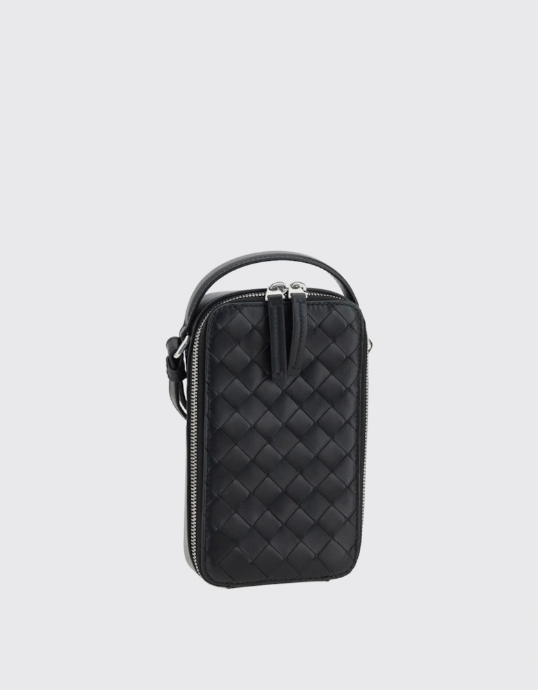 Intrecciato Phone Holder Leather Case