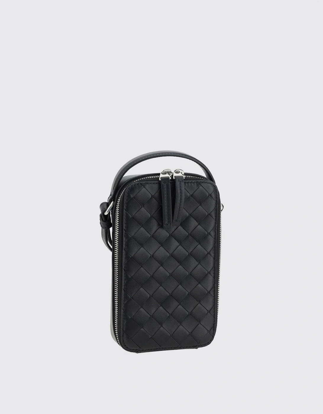 Intrecciato Phone Holder Leather Case