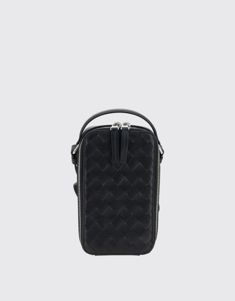 Intrecciato Phone Holder Leather Case