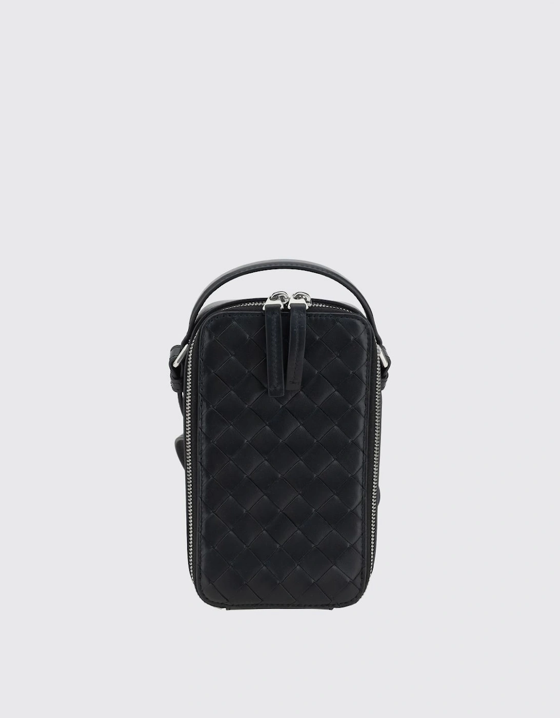 Intrecciato Phone Holder Leather Case, 4 of 3