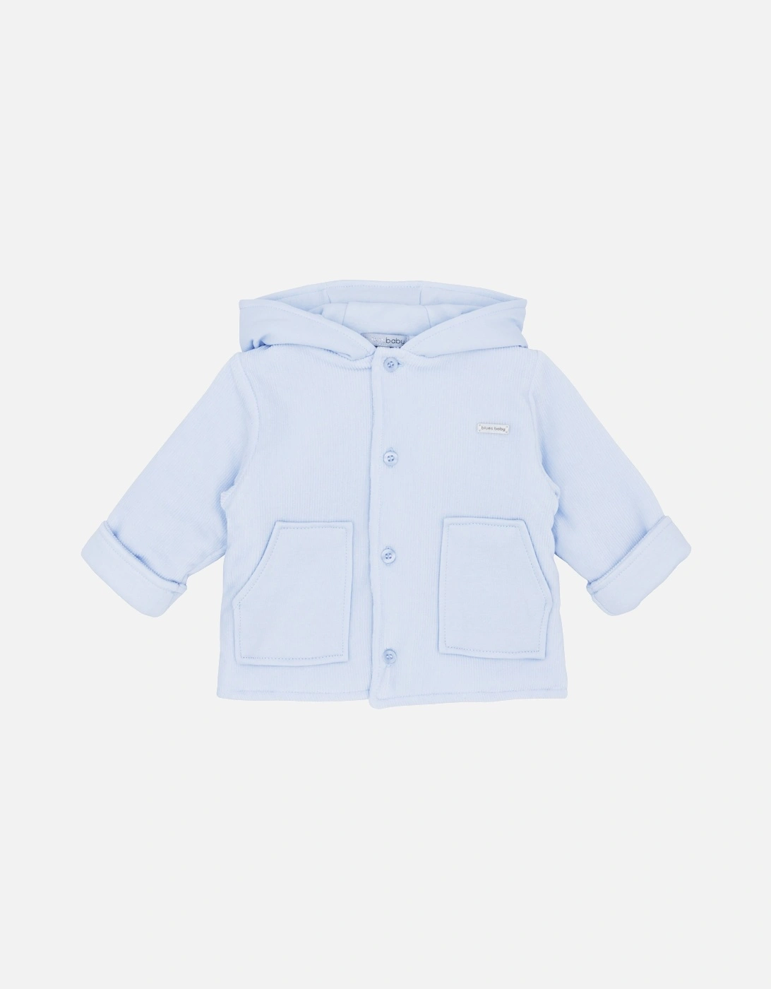 Boys Pale Blue Hooded Jacket, 2 of 1