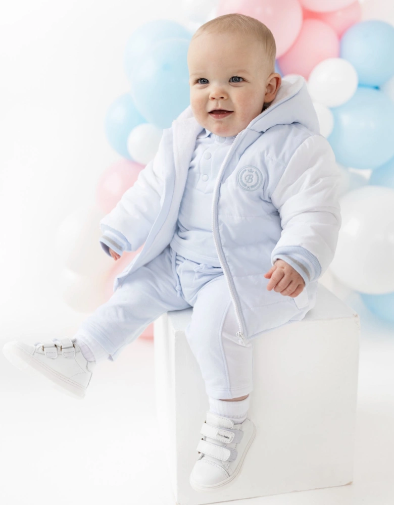 Boys Pale Blue Puffer Coat