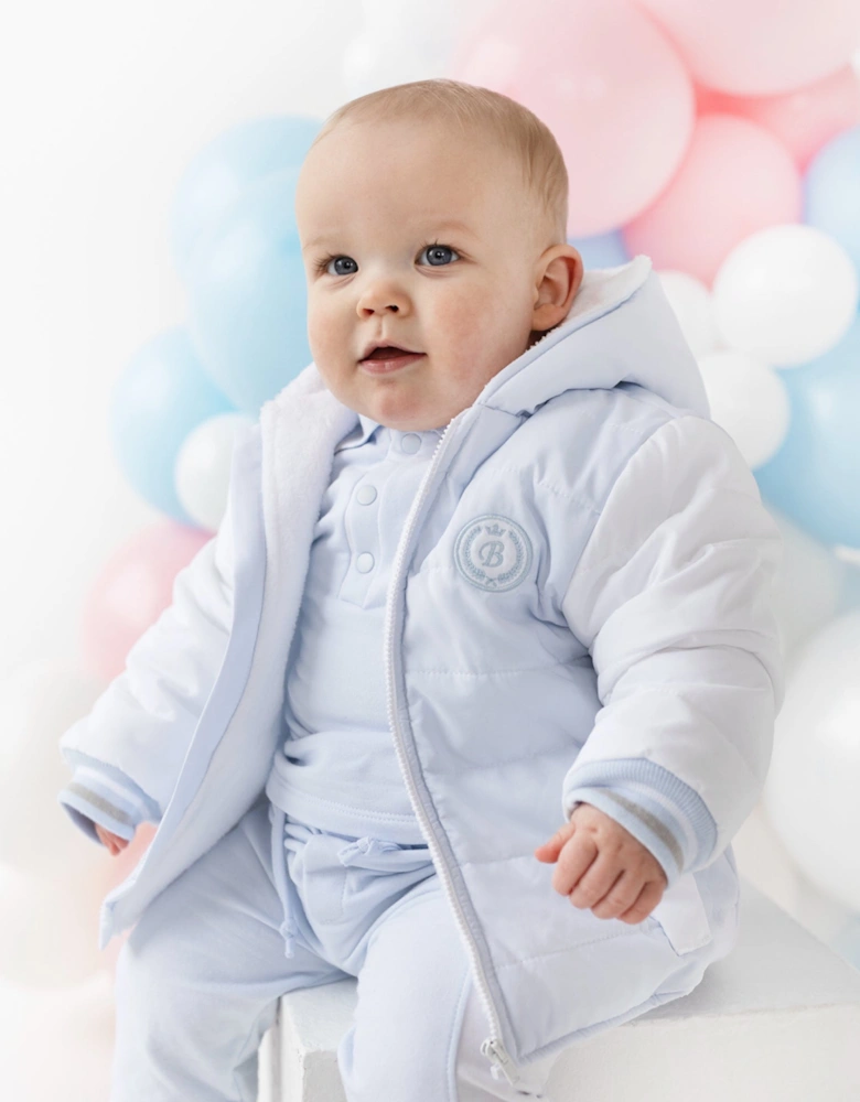 Boys Pale Blue Puffer Coat