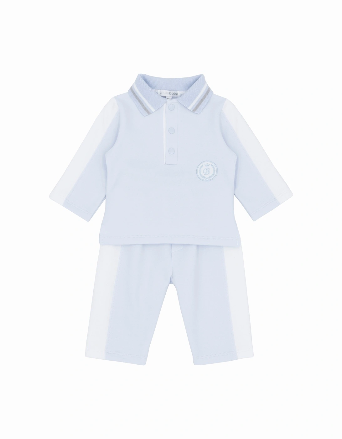 Boys Pale Blue Polo Tracksuit, 5 of 4