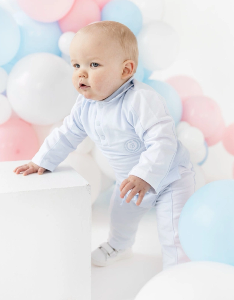 Boys Pale Blue Polo Tracksuit