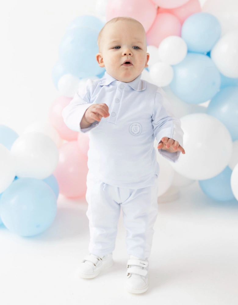 Boys Pale Blue Polo Tracksuit