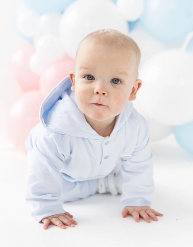Boys Pale Blue Hooded Tracksuit