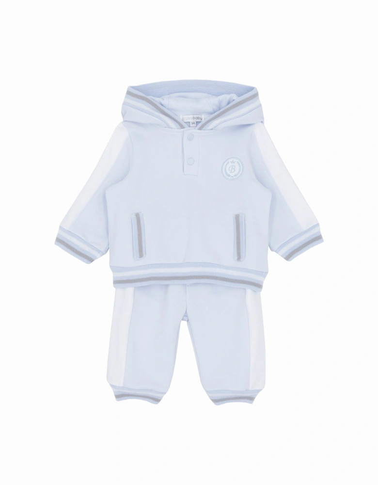 Boys Pale Blue Hooded Tracksuit
