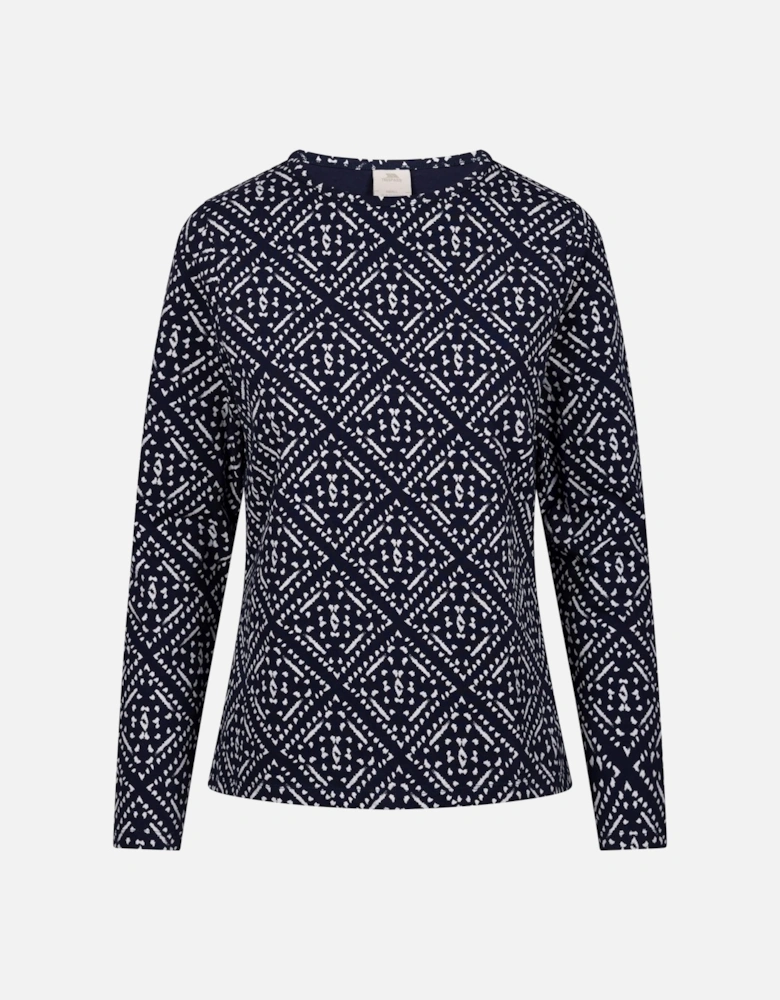 Womens/Ladies Daniela Patterned Long-Sleeved Top