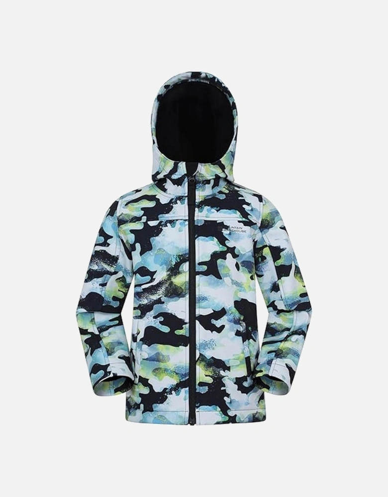Childrens/Kids Exodus Printed Water Resistant Soft Shell Jacket