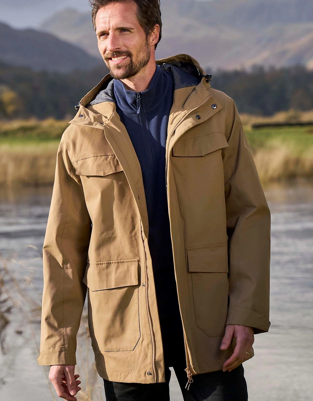 Mens Rushes Waterproof Jacket, 2 of 1