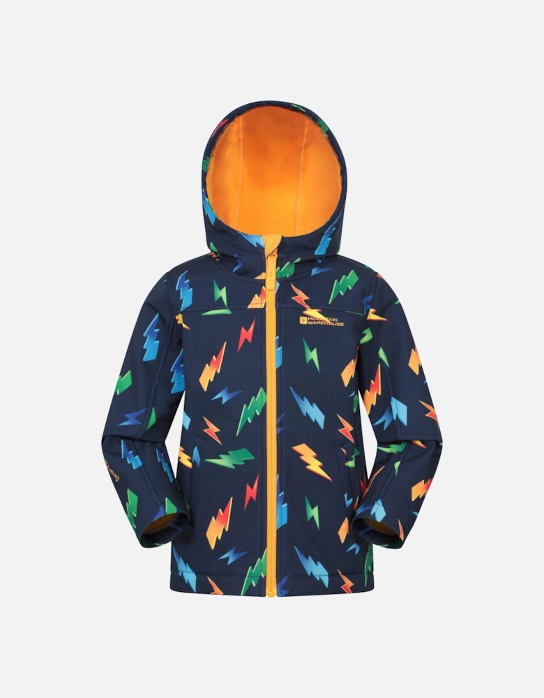 Childrens/Kids Exodus Printed Water Resistant Soft Shell Jacket