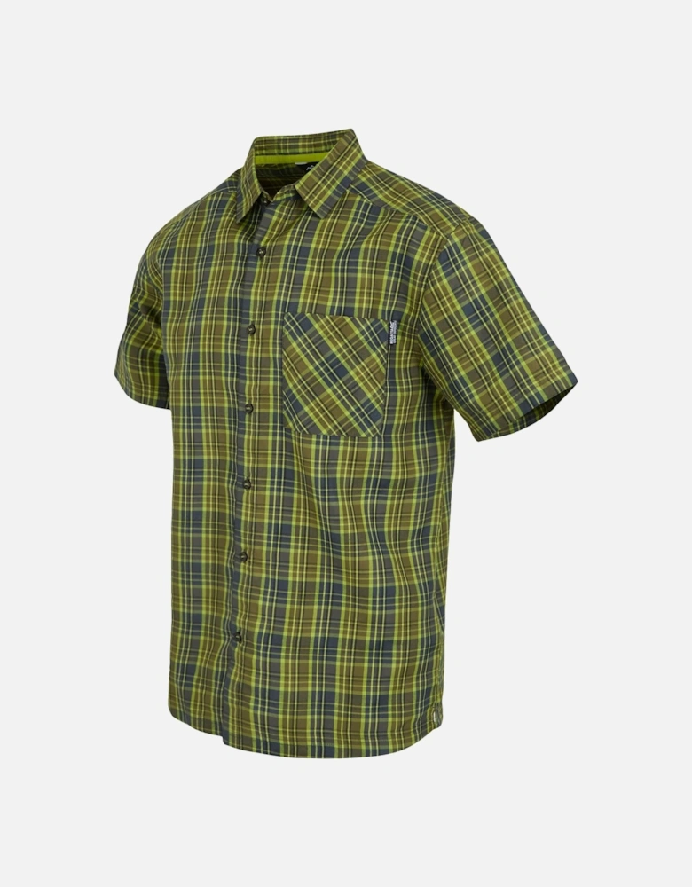 Mens Mindano IX Checked Short-Sleeved Shirt