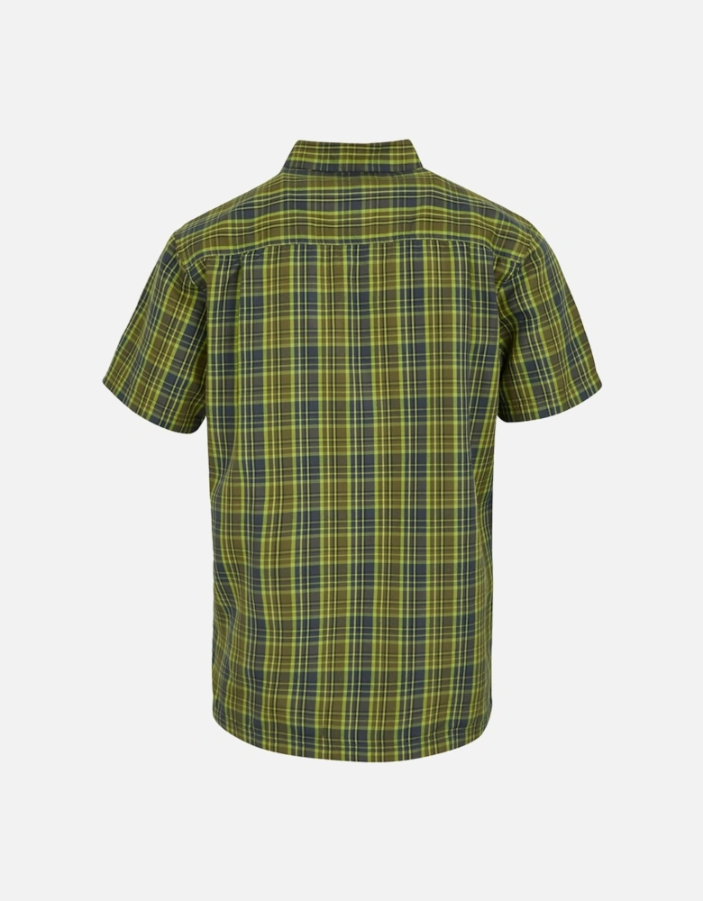 Mens Mindano IX Checked Short-Sleeved Shirt