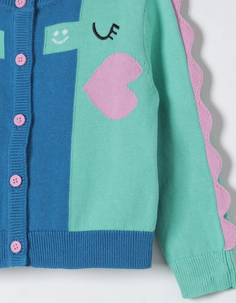 Kids Cardigan Scalloped Sleeves