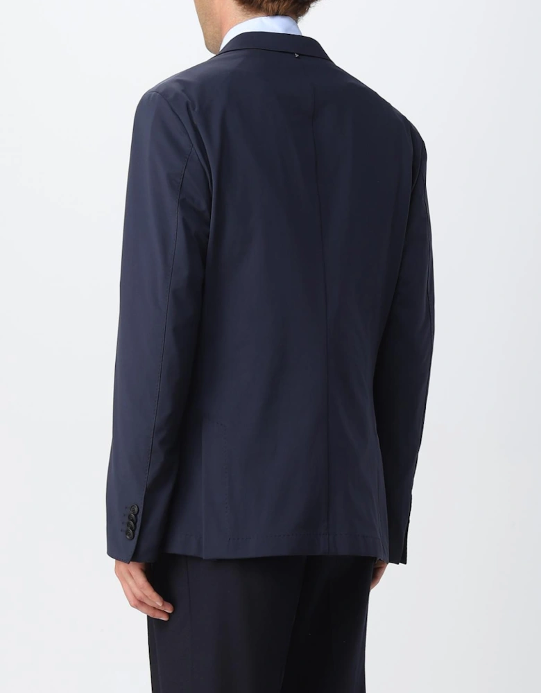 Men Blazer TwoButton Patch Pockets