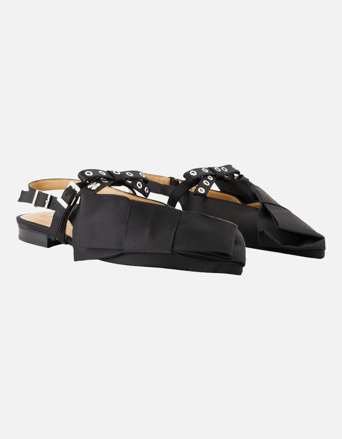 Satin Bow Slingback Flats