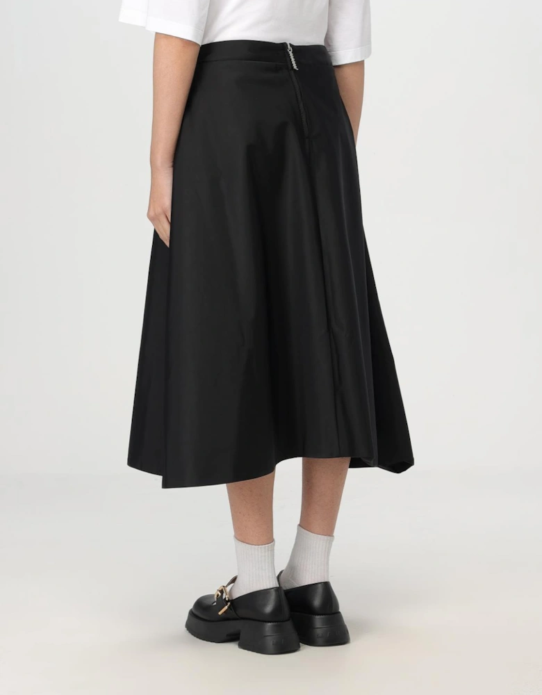 Aline Midi Skirt Asymmetrical Hem