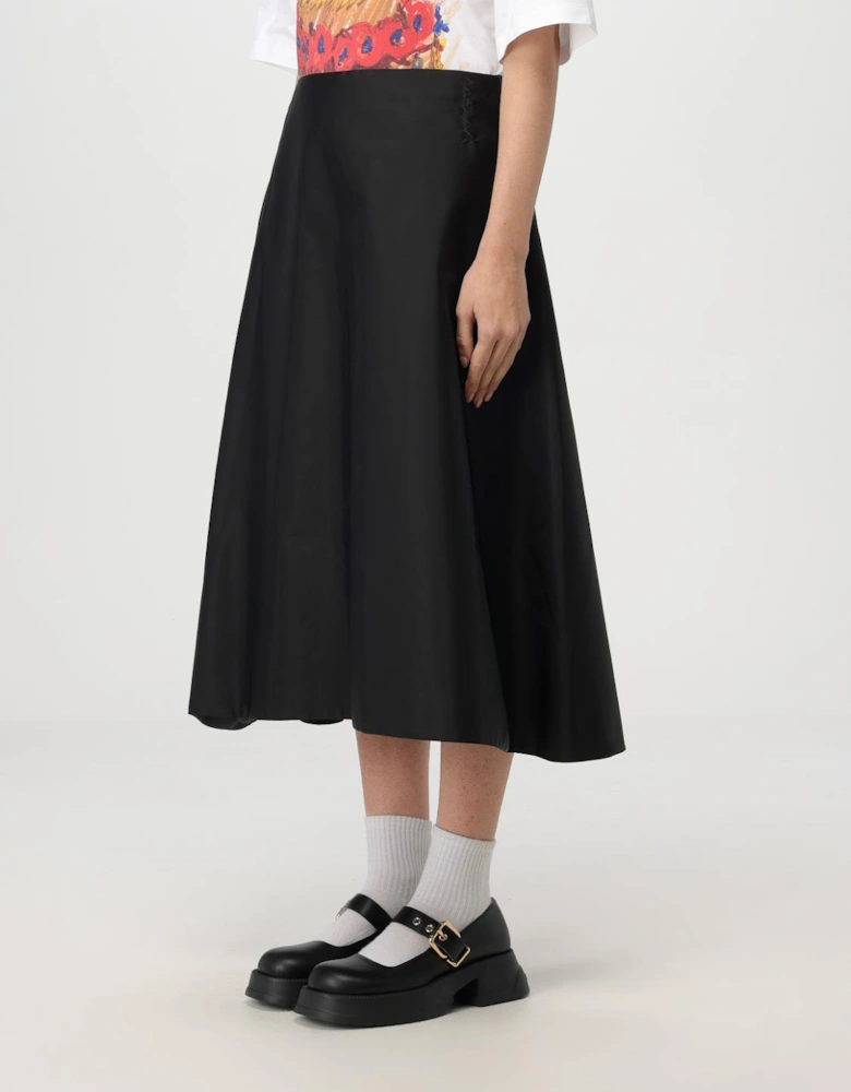 Aline Midi Skirt Asymmetrical Hem