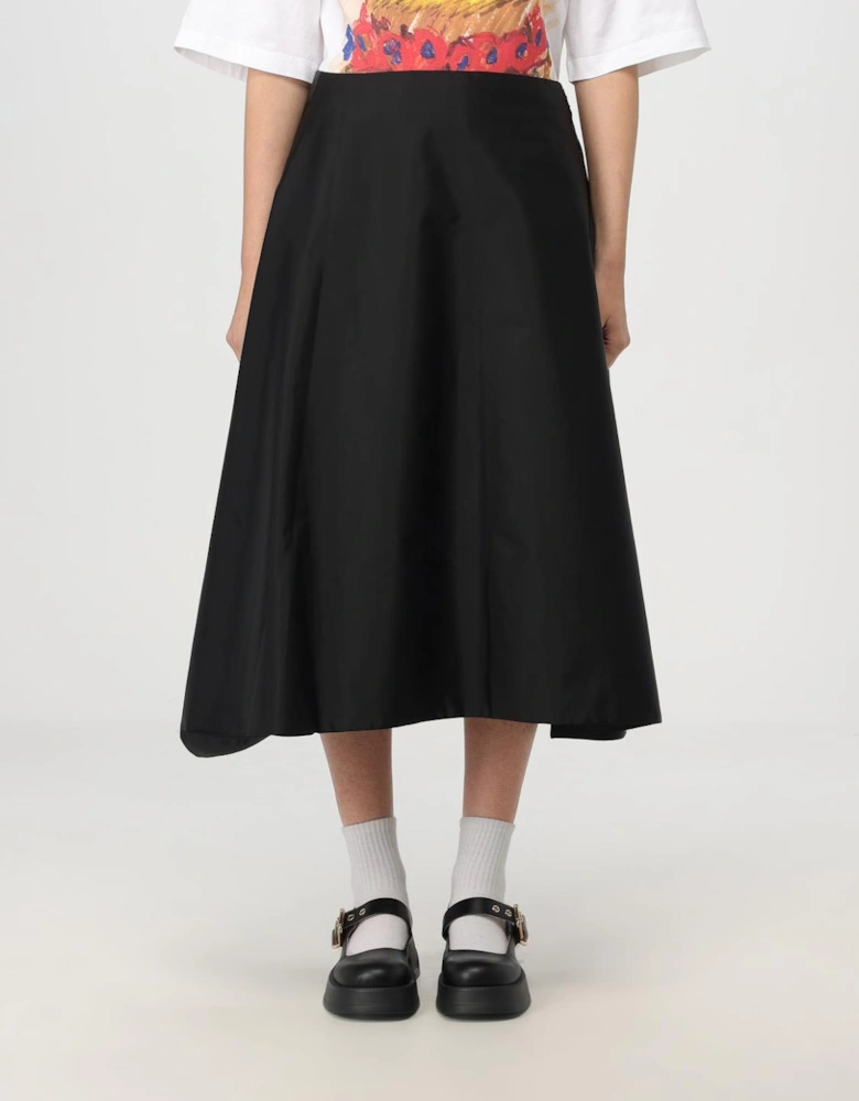 Aline Midi Skirt Asymmetrical Hem