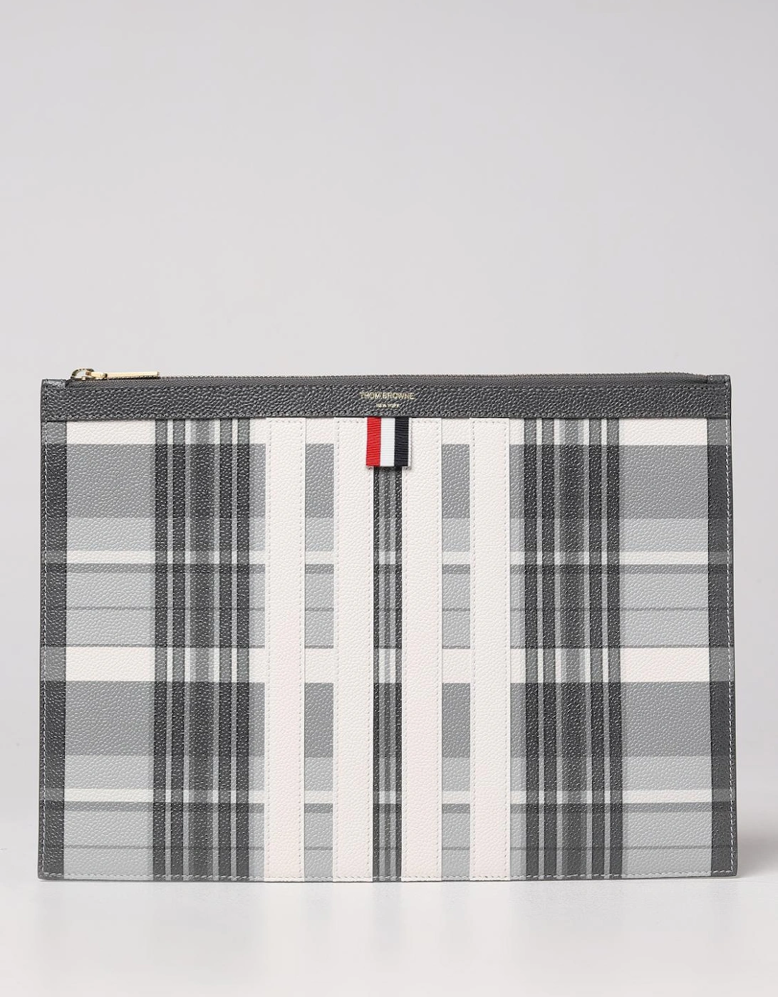 Plaid Leather Zip Clutch, 6 of 5
