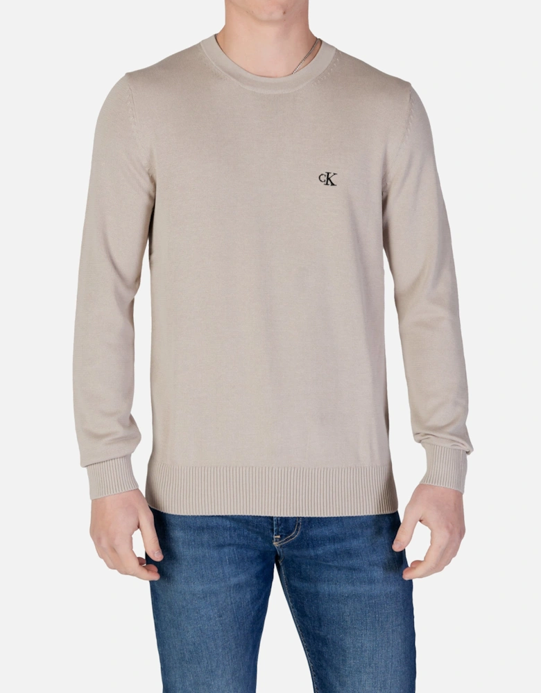 Plain Organic Cotton Knitwear with Round Neck