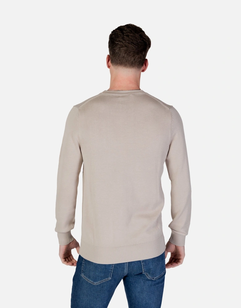 Plain Organic Cotton Knitwear with Round Neck