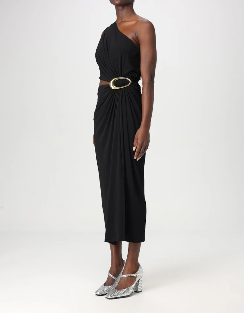 OneShoulder Midi Dress Cutout Jersey