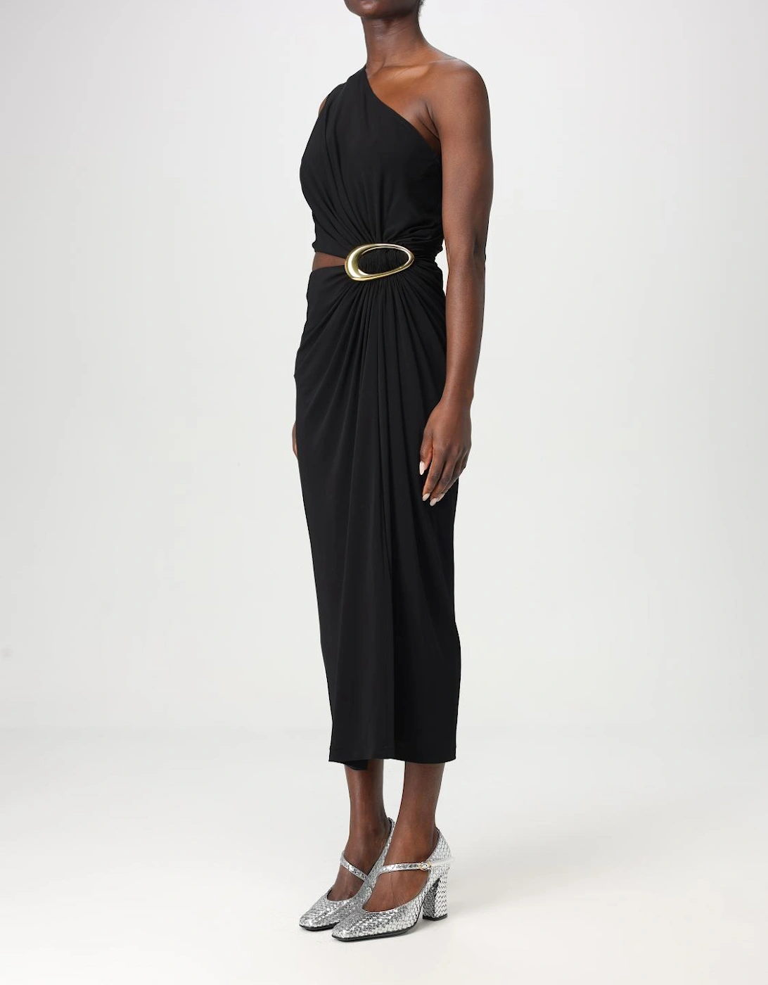 OneShoulder Midi Dress Cutout Jersey