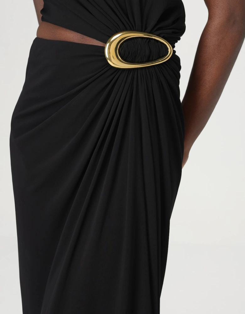 OneShoulder Midi Dress Cutout Jersey