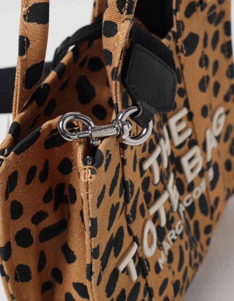 Mini Tote Leopard Print Embroidered