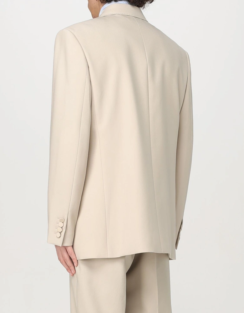Tailored Single-Breasted Blazer with Notch Lapels