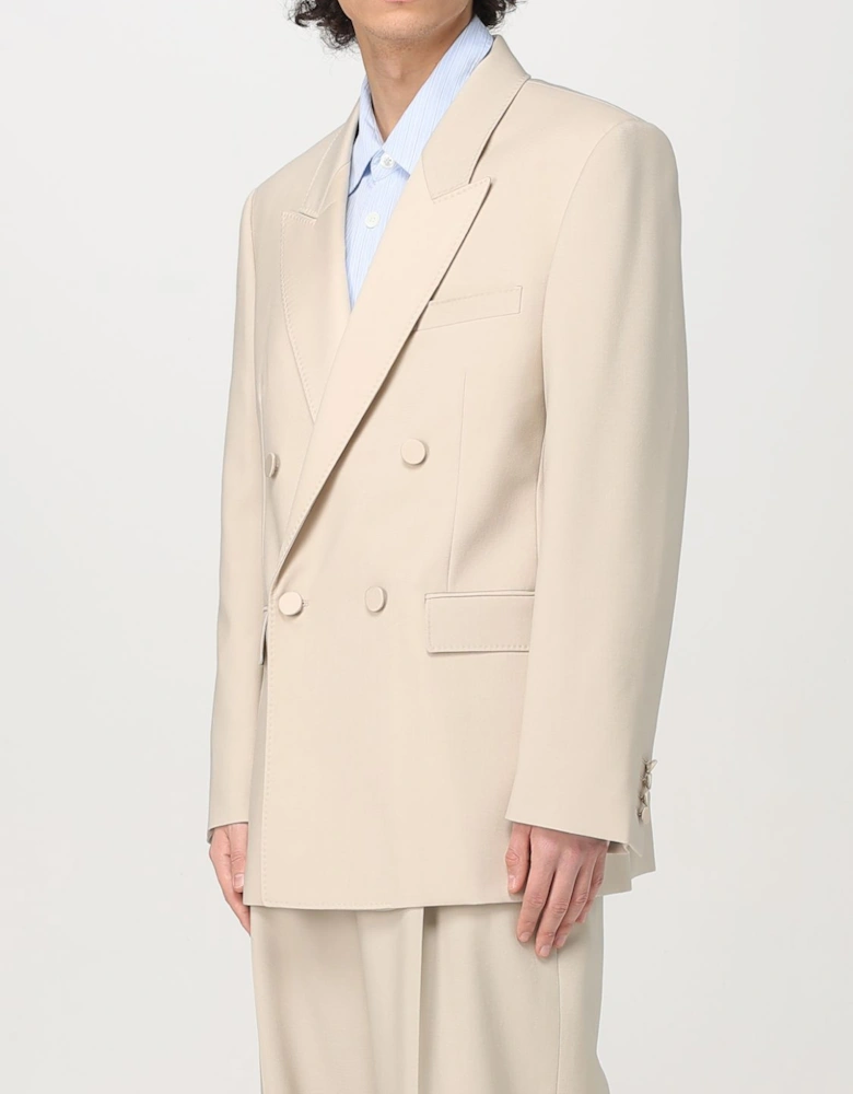 Tailored Single-Breasted Blazer with Notch Lapels