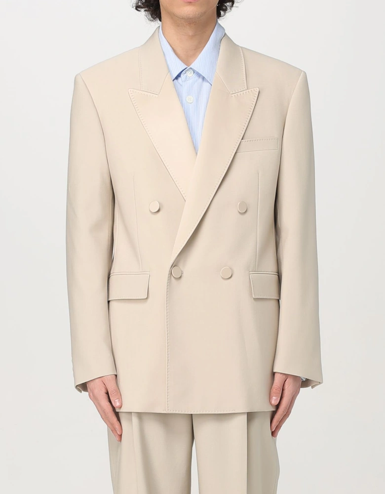 Tailored Single-Breasted Blazer with Notch Lapels
