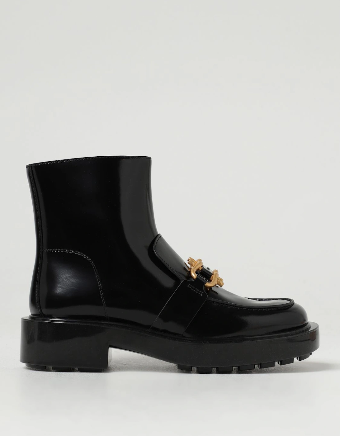 ChainDetailed Leather Ankle Boots, 5 of 4