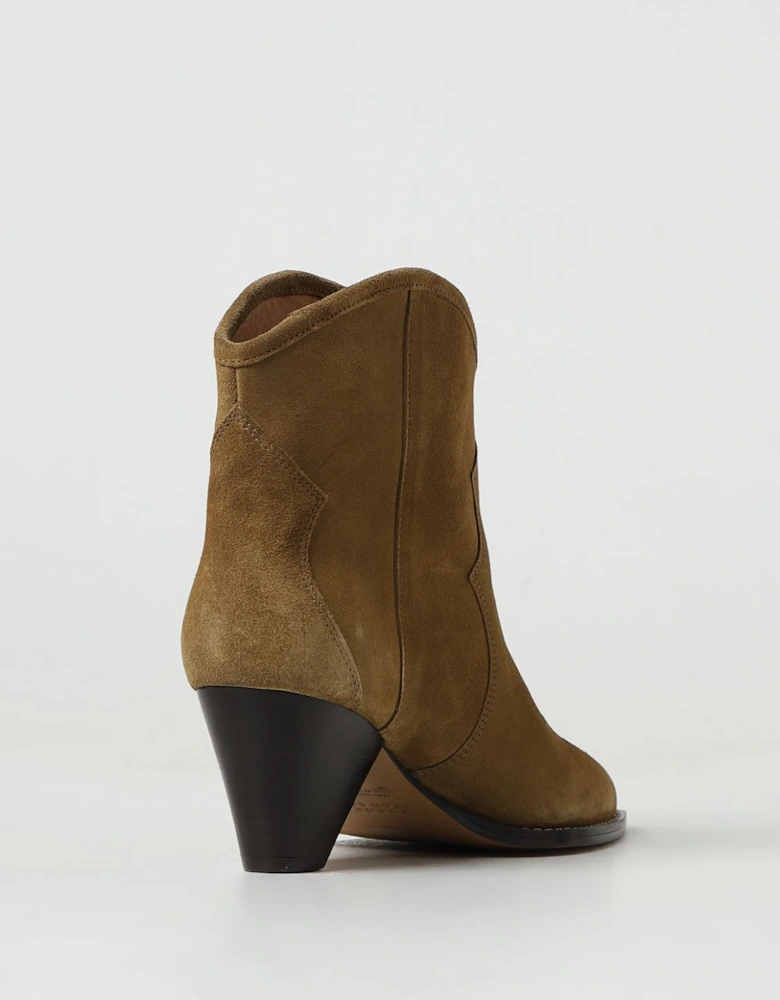 Dicker Suede Ankle Boots Western Style
