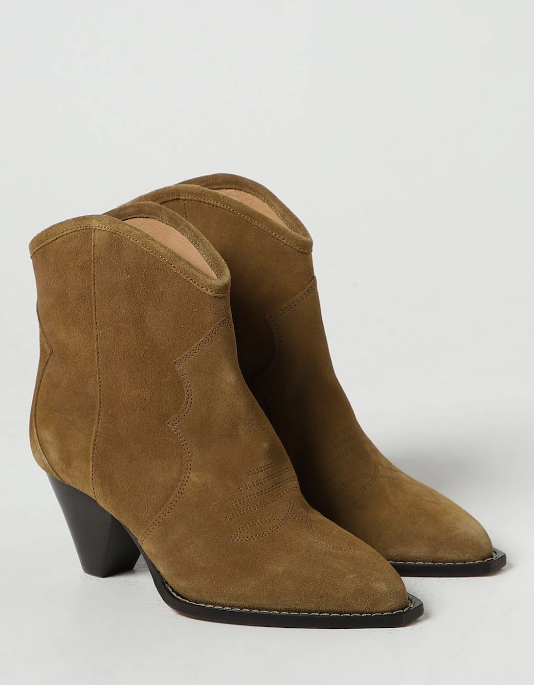 Dicker Suede Ankle Boots Western Style