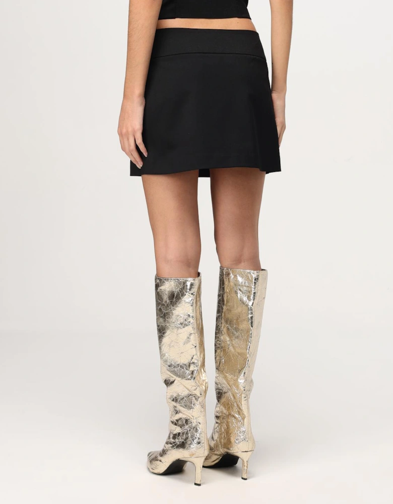 Mini Skirt with Metal Accent
