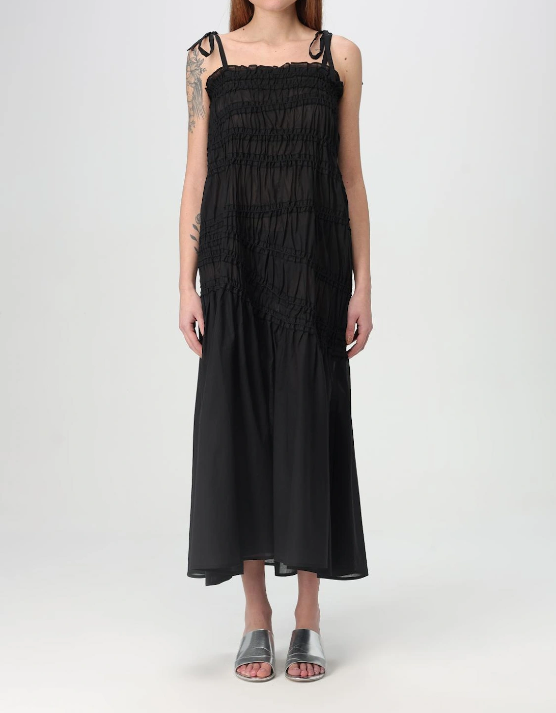 Ruched Midi Dress Relaxed Fit, 4 of 3