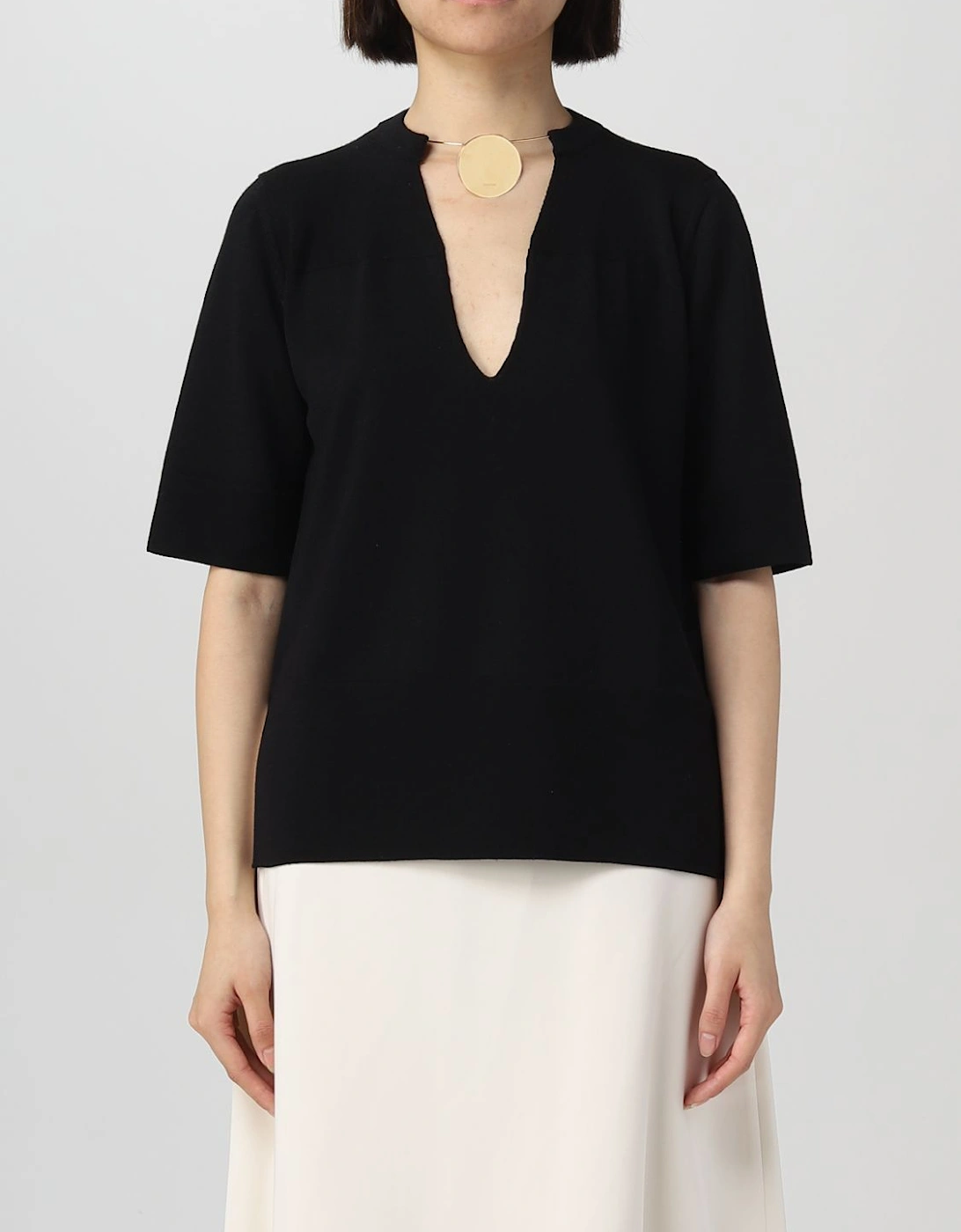 Merino Wool VNeck Knit Top, 6 of 5